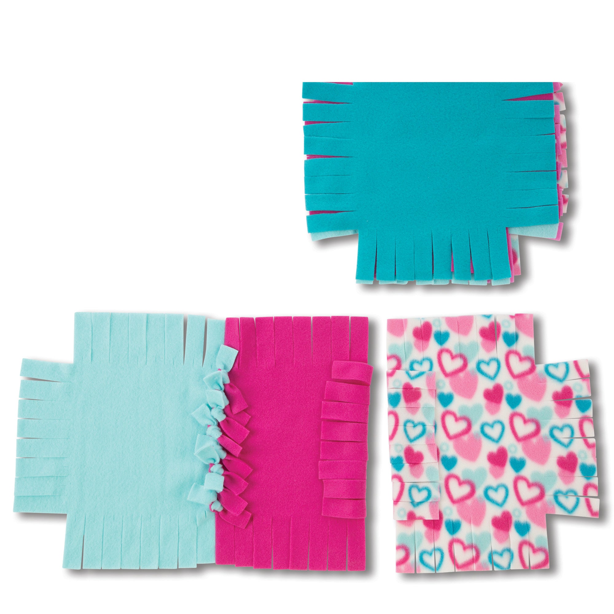 Created by Me!? Heart Fleece Blanket No-Sew Craft Kit - Image 4