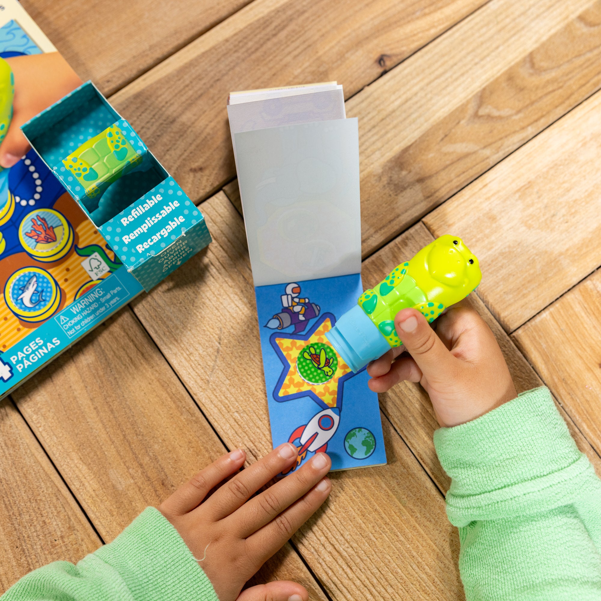 Sticker WOW!? Sea Turtle Bundle: Activity Pad & Sticker Stamper + Mini Activity Pad and 200 Refill Stickers - Image 8